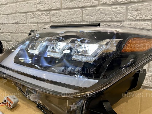 Фары Full LED 3 линзы Lexus LX 570 2012-2015 в стиле рестайлинг 2016