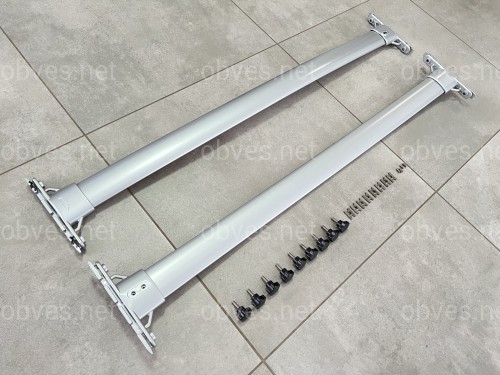Поперечные рейлинги для Toyota Land Cruiser 200 2007-2021 цвет серый Поперечные рейлинги для Toyota Land Cruiser 200 2007-2021 цвет серый