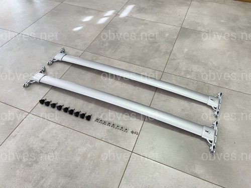 Поперечные рейлинги для Toyota Land Cruiser 200 2007-2021 цвет серый Поперечные рейлинги для Toyota Land Cruiser 200 2007-2021 цвет серый