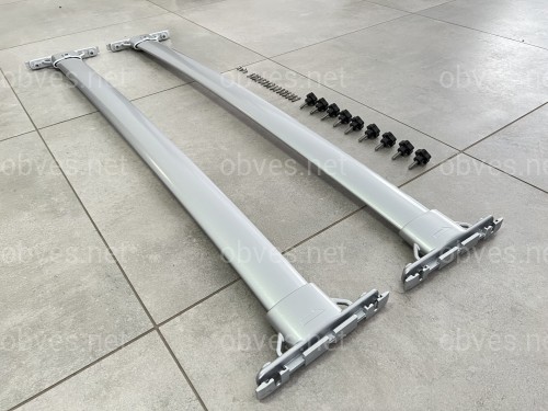 Поперечные рейлинги для Toyota Land Cruiser 200 2007-2021 цвет серый Поперечные рейлинги для Toyota Land Cruiser 200 2007-2021 цвет серый