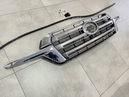 Решетка радиатора с ресницами Toyota Land Cruiser 200 2016+ СЕРАЯ