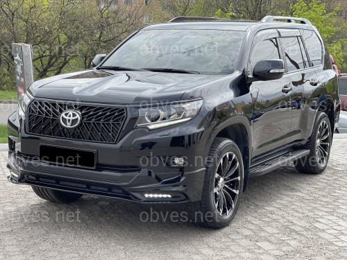 Юбка переднего бампера TRD Toyota Land Cruiser Prado 150 2017+ цвет черный Юбка переднего бампера TRD Toyota Land Cruiser Prado 150 2017+ цвет черный