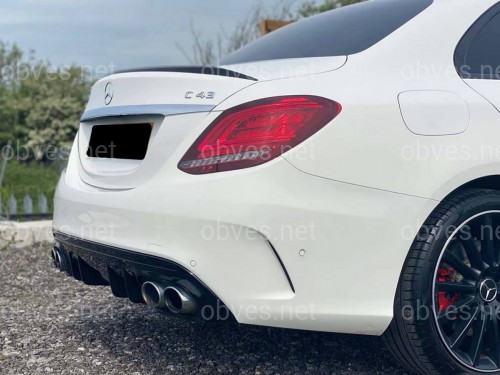 Спойлер лип на багажник AMG Mercedes-Benz C-class W205 2014- ABS пластик под покраску