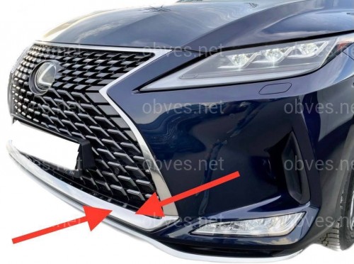 Нижняя хром окантовка решетки Lexus RX 2019-2022 Нижняя хром окантовка решетки Lexus RX 2019-2022