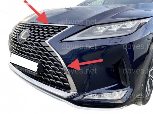 Хром окантовка решетки Lexus RX 2019-2022 Хром окантовка решетки Lexus RX 2019-2022