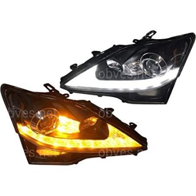 Передние фары с DRL и динамическим повторителем поворота Lexus IS 2006-2012 Передние фары с DRL и динамическим повторителем поворота Lexus IS 2006-2012