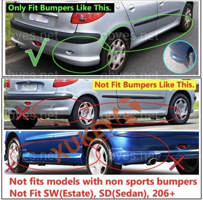 Брызговики Peugeot 206 хетчбек 2004-2008, комплект 4шт. Брызговики Peugeot 206 хетчбек 2004-2008, комплект 4шт.