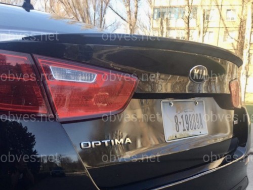 Спойлер лип на багажник Kia Optima 2014-2015 ABS пластик под покраску
