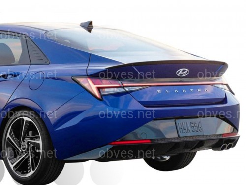 Спойлер лип Hyundai Elantra CN7 21+ ABS пластик под покраску Спойлер лип Hyundai Elantra CN7 21+ ABS пластик под покраску