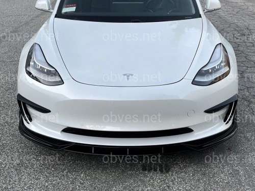 Комплект обвеса Tesla Model 3 2017- ABS пластик, цвет черный глянец