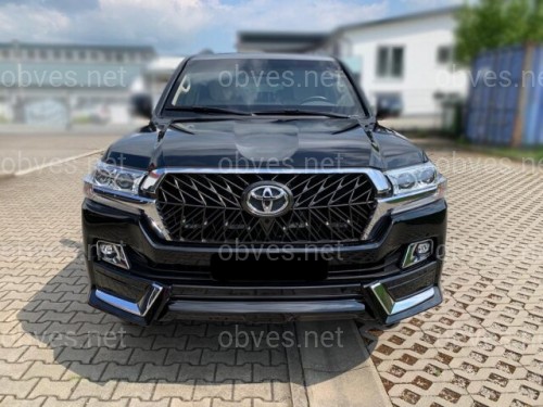 Обвес юбка переднего бампера TRD Toyota Land Cruiser 200 2016-2022 цвет черный Обвес юбка переднего бампера TRD Toyota Land Cruiser 200 2016-2022 цвет черный