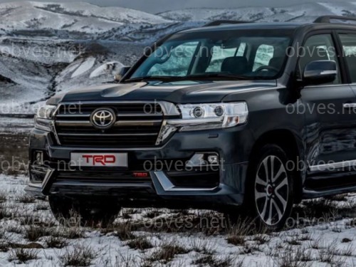 Обвес юбка переднего бампера TRD Toyota Land Cruiser 200 2016-2022 цвет черный Обвес юбка переднего бампера TRD Toyota Land Cruiser 200 2016-2022 цвет черный