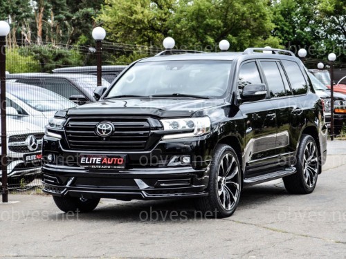 Обвес юбка переднего бампера WALD Toyota Land Cruiser 200 2016-2022 цвет черный Обвес юбка переднего бампера WALD Toyota Land Cruiser 200 2016-2022 цвет черный
