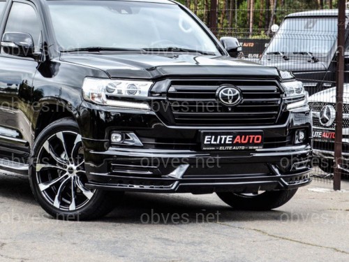 Обвес юбка переднего бампера WALD Toyota Land Cruiser 200 2016-2022 цвет черный Обвес юбка переднего бампера WALD Toyota Land Cruiser 200 2016-2022 цвет черный