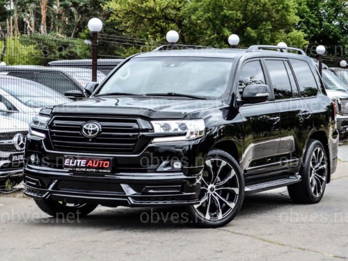 Обвес юбка переднего бампера WALD Toyota Land Cruiser 200 2016-2022 цвет черный Обвес юбка переднего бампера WALD Toyota Land Cruiser 200 2016-2022 цвет черный