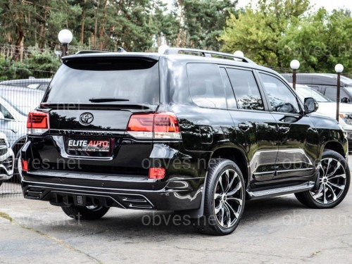 Обвес юбка заднего бампера WALD Toyota Land Cruiser 200 2016-2022 цвет черный Обвес юбка заднего бампера WALD Toyota Land Cruiser 200 2016-2022 цвет черный