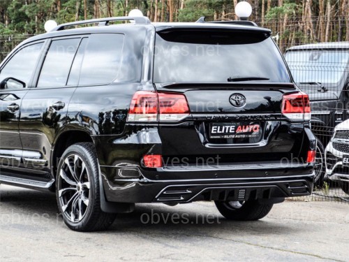 Обвес юбка заднего бампера WALD Toyota Land Cruiser 200 2016-2022 цвет черный Обвес юбка заднего бампера WALD Toyota Land Cruiser 200 2016-2022 цвет черный