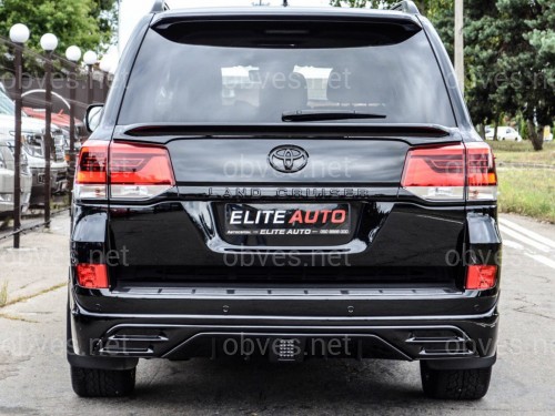 Обвес юбка заднего бампера WALD Toyota Land Cruiser 200 2016-2022 цвет черный Обвес юбка заднего бампера WALD Toyota Land Cruiser 200 2016-2022 цвет черный