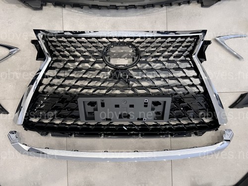 Бампер в сборе с решеткой в стиле 2020+ для Lexus RX 2015-2019 Бампер в сборе с решеткой в стиле 2020+ для Lexus RX 2015-2019