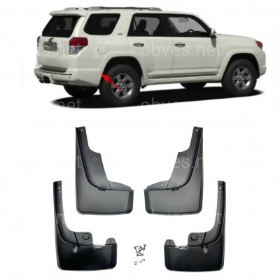 Брызговики Toyota 4Runner SR5 2010-2019, комплект 4шт. Брызговики Toyota 4Runner SR5 2010-2019, комплект 4шт.