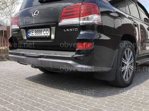 Юбка заднего бампера F-Sport Lexus LX 570 2012-2015 Юбка заднего бампера F-Sport Lexus LX 570 2012-2015