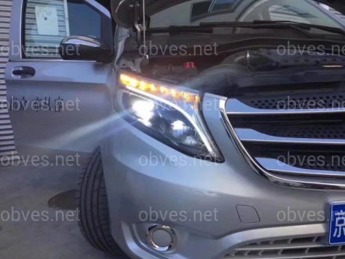 Full led фары стиль OEM Mercedes Benz W447 Vito / V-class / Metris (левая+ правая) комплектные с блоками