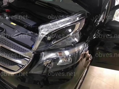 Full led фары стиль OEM Mercedes Benz W447 Vito / V-class / Metris (левая+ правая) комплектные с блоками