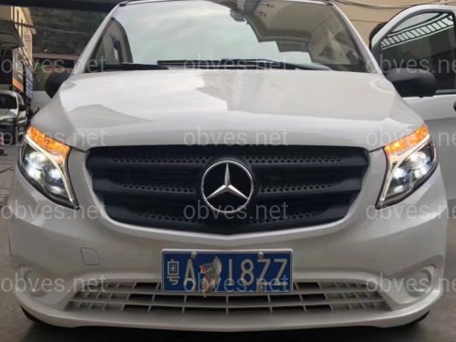 Full led фары стиль OEM Mercedes Benz W447 Vito / V-class / Metris (левая+ правая) комплектные с блоками