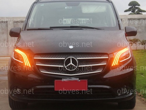 Full led фары стиль Maybach Mercedes Benz W447 Vito / V-class / Metris (левая+ правая) комплектные с блоками Full led фары стиль Maybach Mercedes Benz W447 Vito / V-class / Metris (левая+ правая) комплектные с блоками