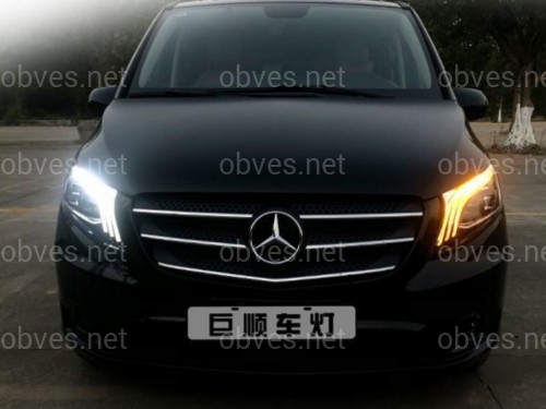 Full led фары стиль Maybach Mercedes Benz W447 Vito / V-class / Metris (левая+ правая) комплектные с блоками Full led фары стиль Maybach Mercedes Benz W447 Vito / V-class / Metris (левая+ правая) комплектные с блоками