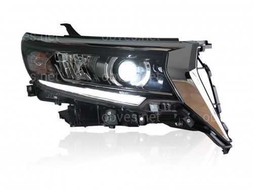Фары Full Led Toyota Land Cruiser Prado 150 рестайлинг 2018+ (левая+правая) взамен галогена, в комплекте с ресницами Фары Full Led Toyota Land Cruiser Prado 150 рестайлинг 2018+ (левая+правая) взамен галогена, в комплекте с ресницами