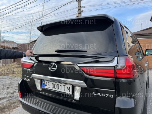 Спойлер WALD Lexus LX 450D / 570 2015-2022 ABS пластик, цвет черный