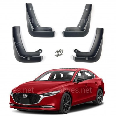 Брызговики Mazda 3 СЕДАН 2019+, комплект 4шт. Брызговики Mazda 3 СЕДАН 2019+, комплект 4шт.