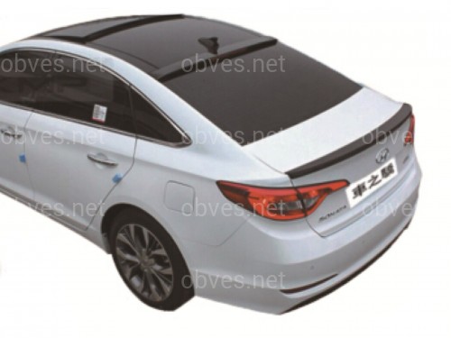 Козырёк на стекло Hyundai Sonata LF 2015-2019 ABS пластик, цвет черный глянец Козырёк на стекло Hyundai Sonata LF 2015-2019 ABS пластик, цвет черный глянец