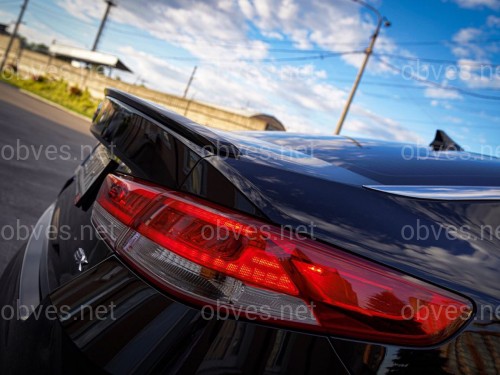 Спойлер лип Kia Optima 2016- ABS пластик, цвет черный глянец