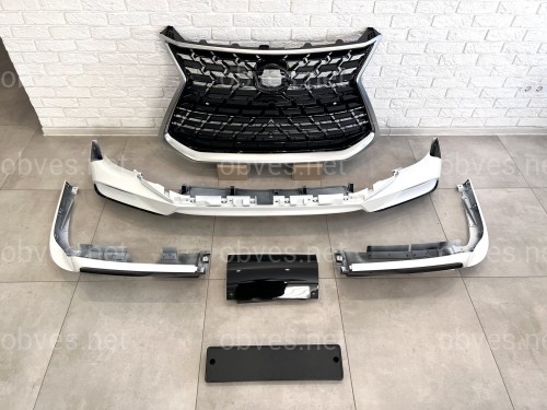 Обвес комплект SAMURAI 2020+  Lexus LX 570 450d 2015-2022 ABS пластик, цвет белый