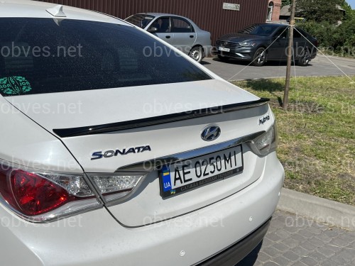 Спойлер лип Hyundai Sonata YF 2010-2015 ABS пластик, цвет черный глянец Спойлер лип Hyundai Sonata YF 2010-2015 ABS пластик, цвет черный глянец