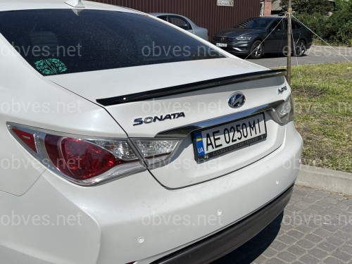Спойлер лип Hyundai Sonata YF 2010-2015 ABS пластик, цвет черный глянец Спойлер лип Hyundai Sonata YF 2010-2015 ABS пластик, цвет черный глянец