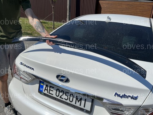 Спойлер лип Hyundai Sonata YF 2010-2015 ABS пластик, цвет черный глянец Спойлер лип Hyundai Sonata YF 2010-2015 ABS пластик, цвет черный глянец