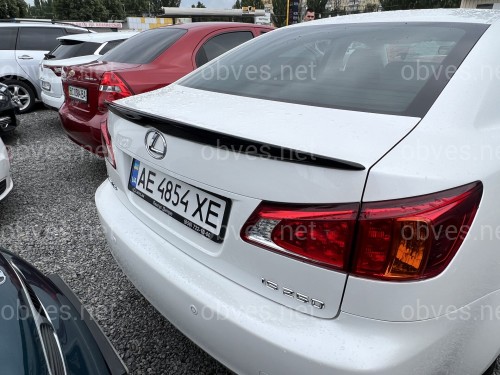 Спойлер лип багажника Lexus IS 2005-2012 ABS пластик, цвет черный глянец