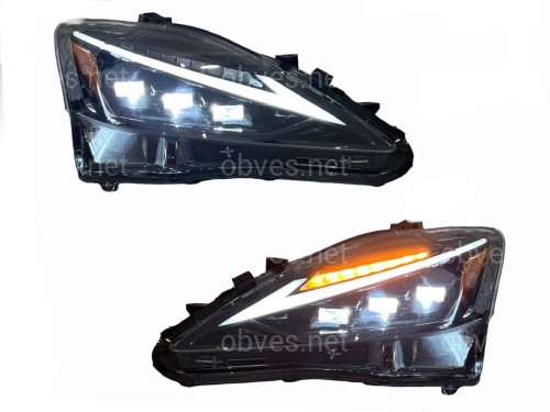 Фары Full LED 3 линзы в стиле 2021+ для Lexus IS 2005-2012 Фары Full LED 3 линзы в стиле 2021+ для Lexus IS 2005-2012