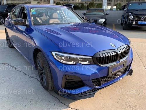 Накладка переднего бампера юбка M performance BMW 3 series G20 G21 2018-2022 абс пластик, черный глянец Накладка переднего бампера юбка M performance BMW 3 series G20 G21 2018-2022 абс пластик, черный глянец
