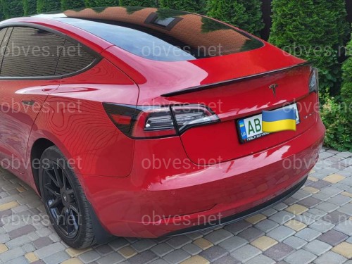 Спойлер лип багажника Tesla model 3 2017- ABS пластик, цвет черный глянец Спойлер лип багажника Tesla model 3 2017- ABS пластик, цвет черный глянец