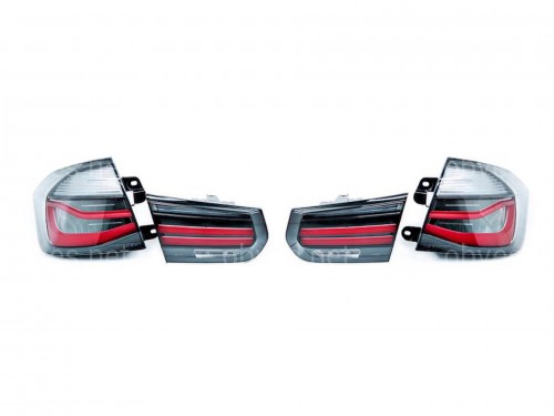 Задние LED фонари BMW 3 series F30 2012-2018 дымчатые, 4шт.