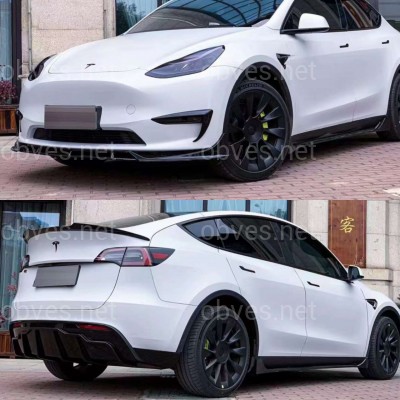 Комплект обвеса Tesla Model Y 2020- ABS пластик, цвет черный глянец Комплект обвеса Tesla Model Y 2020- ABS пластик, цвет черный глянец