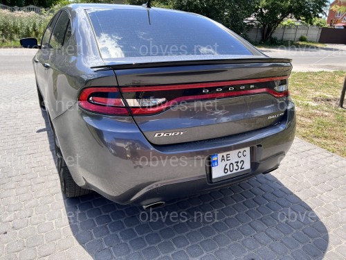 Спойлер лип SRT Dodge Dart 2012-2017 ABS пластик, цвет черный глянец