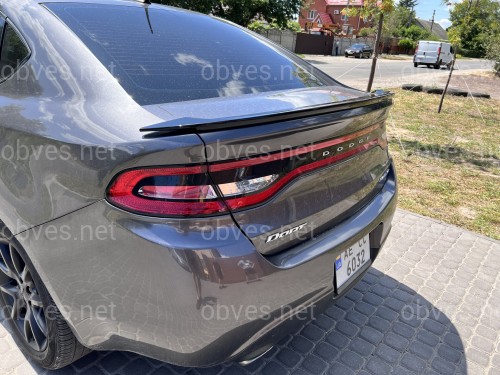 Спойлер лип SRT Dodge Dart 2012-2017 ABS пластик, цвет черный глянец