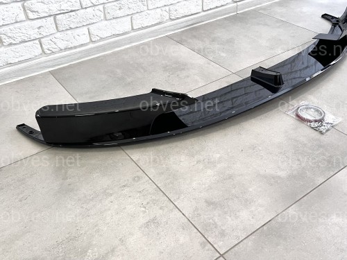 Юбка переднего бампера юбка M performance BMW 3 series F30 F31 2012-2018 абс пластик, черный глянец Юбка переднего бампера юбка M performance BMW 3 series F30 F31 2012-2018 абс пластик, черный глянец