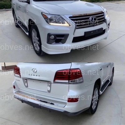 Обвес юбки бамперов F-SPORT для Lexus LX 570 рестайлинг 2012+, цвет белый Обвес юбки бамперов F-SPORT для Lexus LX 570 рестайлинг 2012+, цвет белый
