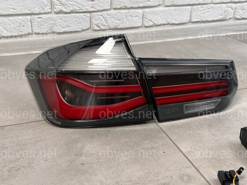 Задние LED фонари BMW 3 series F30 2012-2018 дымчатые, 4шт.